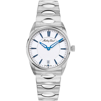 Mathey Tissot Women's Watch - Classic White Dial Stainless Steel Bracelet | D791AI ,
