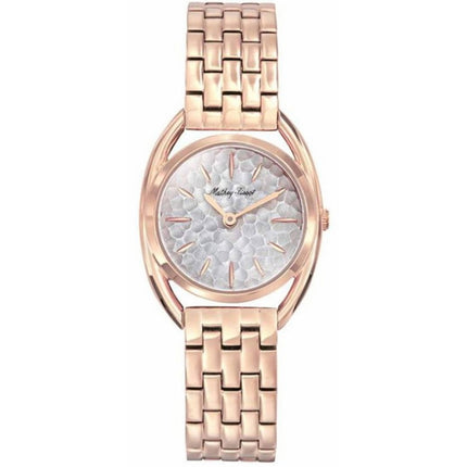 Mathey Tissot Women's Watch - Saphira Silver Dial Rose Gold Steel Bracelet | D933PI ,