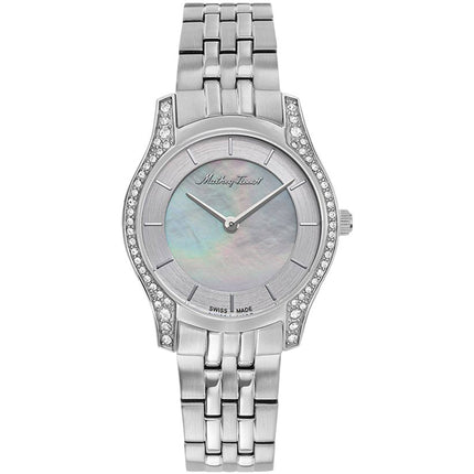 Mathey Tissot Women's Watch - Tacy Mother of Pearl Dial Silver Tone Bracelet | D949AQI ,