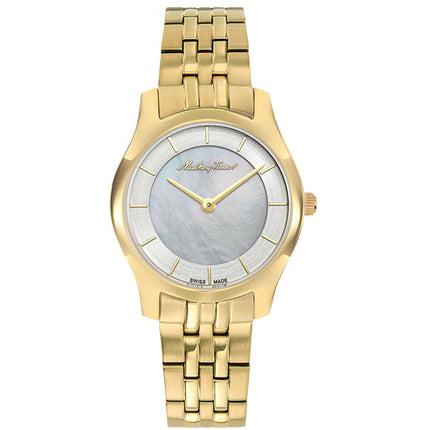 Mathey Tissot Women's Watch - Tacy White MOP Dial Yellow Gold Bracelet | D949PYI ,