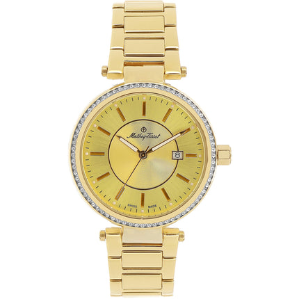 Mathey Tissot Women's Watch - Classic Yellow Gold Stainless Steel Bracelet | H610PDI ,