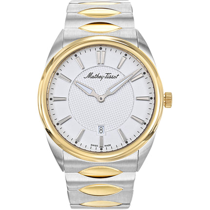 Mathey Tissot Men's Watch - Classic Two Tone Yellow Gold/Silver Bracelet | H791BI ,
