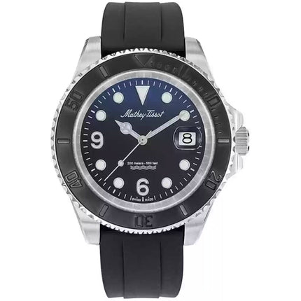 Mathey Tissot Men's Watch - Mathy Design Blue Dial Black Rubber Strap | H909ABU ,