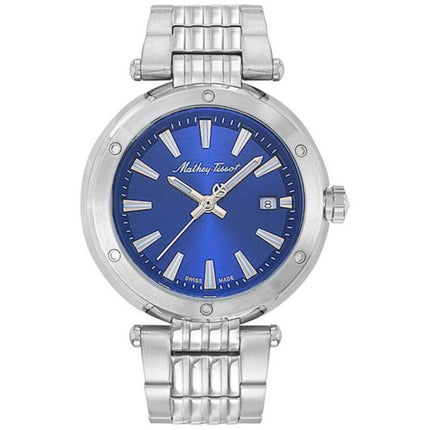 Mathey Tissot Men's Watch - Neptune Blue Dial Stainless Steel Bracelet | H912ABU ,