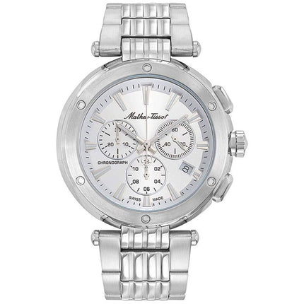 Mathey Tissot Men's Watch - Neptune Chrono Silver Tone Dial Steel Bracelet | H912CHAI ,