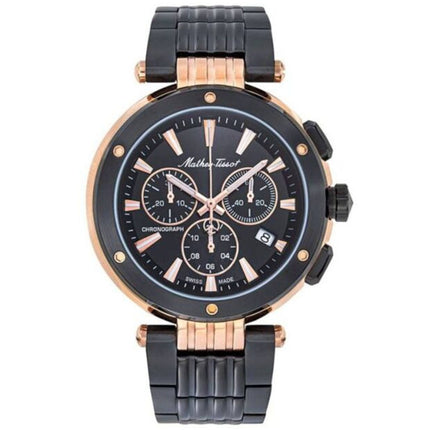 Mathey Tissot Men's Watch - Neptune Chrono Black Stainless Steel Bracelet | H912CHNR ,