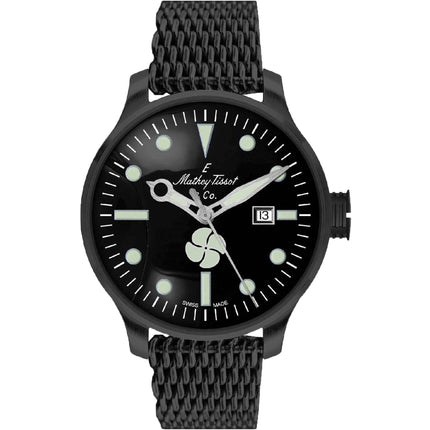 Mathey Tissot Men's Watch - Elica Automatic Black Dial Bracelet | U121NN ,