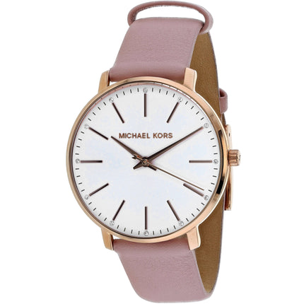 Michael Kors Women's Watch - Pyper Quartz Silver Dial Leather Strap | MK2741 ,