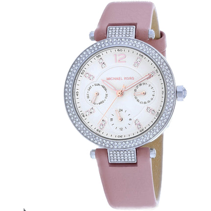 Michael Kors Women's Watch - Parker Quartz White Dial Leather Strap | MK2914 ,