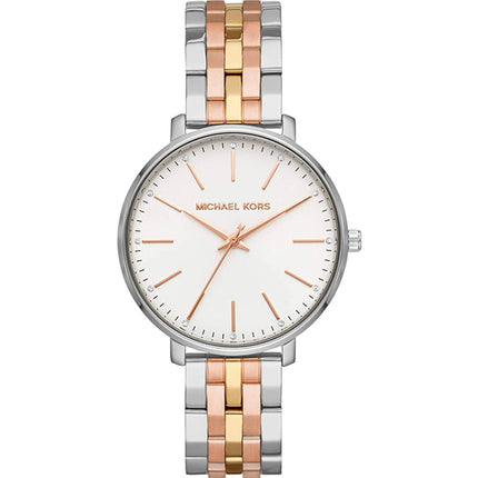 Michael Kors Women's Watch - Pyper White Dial Two Tone Steel Bracelet | MK3901 ,