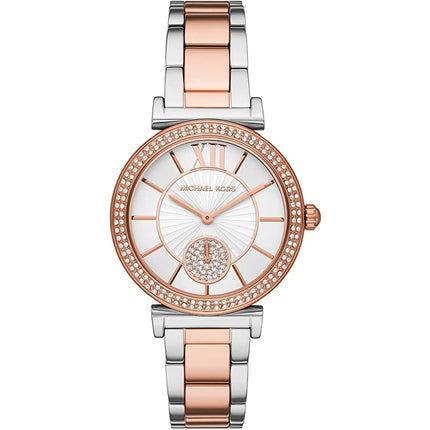 Michael Kors Women's Watch - Abbey White Dial Two Tone Steel Bracelet | MK4616 ,