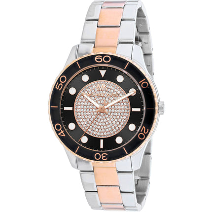 Michael Kors Women's Watch - Runway Black Dial Plated Steel Bracelet | MK6960 ,