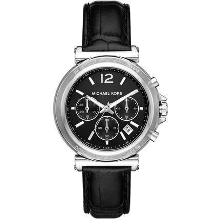 Michael Kors Women's Watch - Maren Quartz Black Dial Leather Strap | MK7499 ,