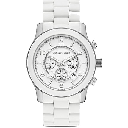 Michael Kors Men's Watch - Runway Quartz White Stainless Steel Bracelet | MK9076 ,