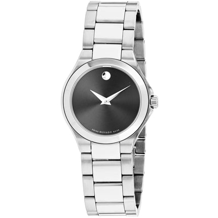 Movado Women's Watch - Classic Quartz Black Dial Stainless Steel Bracelet | 607308 ,