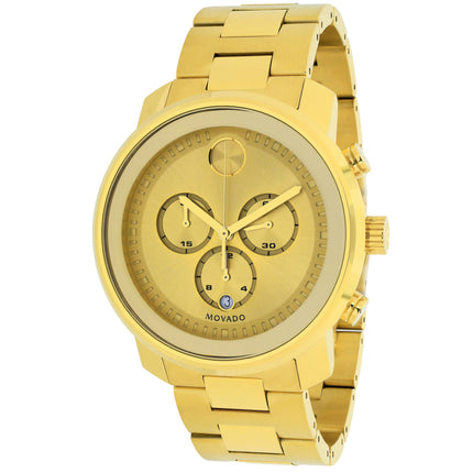 Movado Men's Watch - Bold Quartz Gold Dial Plated Stainless Steel Bracelet | 3600278 ,