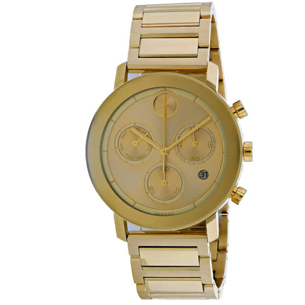 Movado Men's Watch - Bold Quartz Gold Dial Plated Stainless Steel Bracelet | 3600682 ,