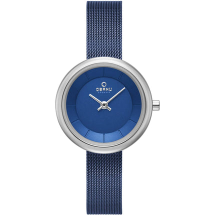 Obaku Women's Watch - Stille Arctic Blue Dial Plated Steel Bracelet | V146LXCLML ,