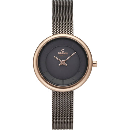 Obaku Women's Watch - Classic Rose Gold IP Stainless Steel Bracelet | V146LXVJMJ ,