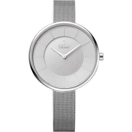 Obaku Women's Watch - Sand Quartz White Dial Stainless Steel Bracelet | V185LXCIMC ,