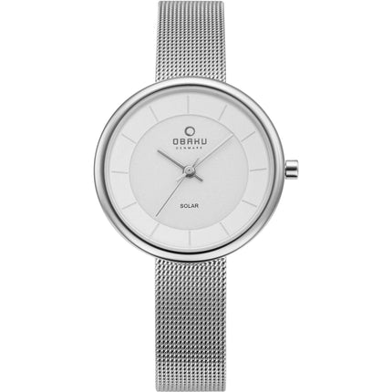 Obaku Women's Watch - Lys Quartz White Dial Stainless Steel Bracelet | V206LRCWMC ,