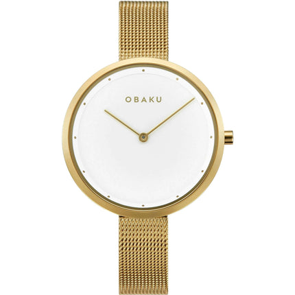 Obaku Women's Watch - Classic Yellow Gold Stainless Steel Bracelet | V227LXGIMG ,