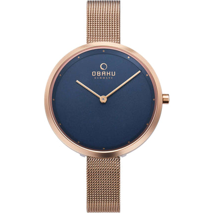 Obaku Women's Watch - Classic Quartz Blue Dial Stainless Steel Bracelet | V227LXVLMV ,