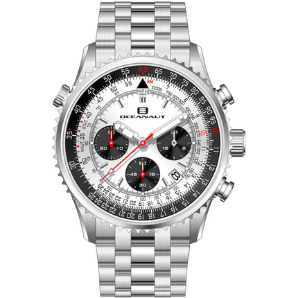 Oceanaut Men's Watch - Flight Quartz Silver Dial Stainless Steel Bracelet | OC0121 ,