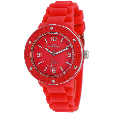 Oceanaut Women's Watch - Acqua Quartz Red Dial Rubber Strap | OC0225 ,