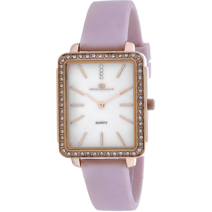 Oceanaut Women's Watch - Adorn Rose Gold Case White Dial Rubber Strap | OC0273 ,
