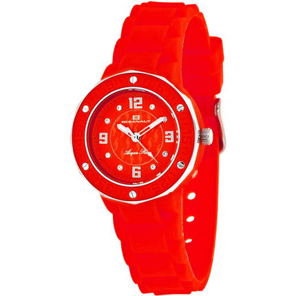 Oceanaut Women's Watch - Acqua Star Quartz Red Dial Rubber Strap | OC0440 ,