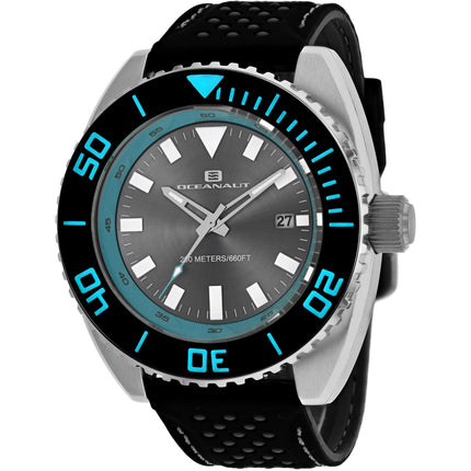 Oceanaut Men's Watch - Submersion Quartz Grey Dial Black Rubber Strap | OC0521 ,