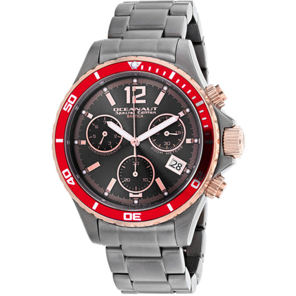 Oceanaut Men's Watch - Baltica Black Dial Plated Stainless Steel Bracelet | OC0530 ,