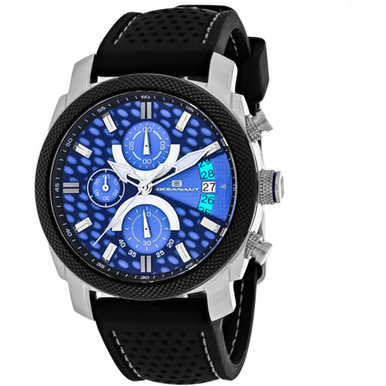 Oceanaut Men's Watch - Kryptonite Quartz Blue Dial Black Rubber Strap | OC2320 ,
