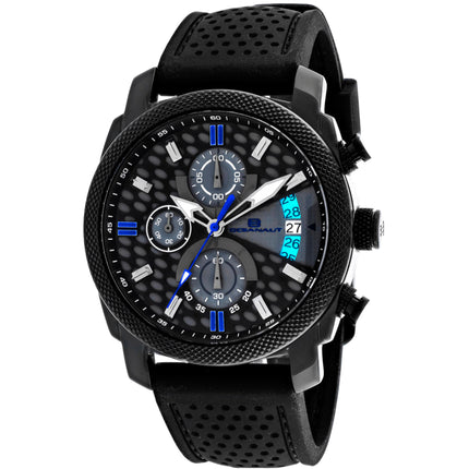 Oceanaut Men's Watch - Kryptonite Quartz Black, Grey Dial Rubber Strap | OC2321 ,