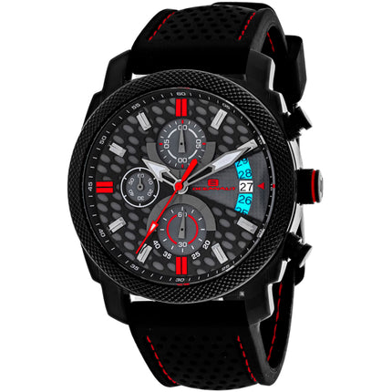 Oceanaut Men's Watch - Kryptonite Quartz Black, Grey Dial Rubber Strap | OC2324 ,