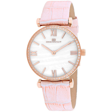 Oceanaut Women's Watch - Harmony White Mother of Pearl Dial Leather Strap | OC3210 ,