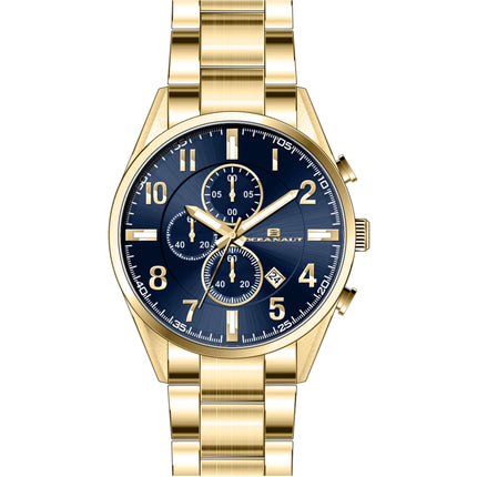 Oceanaut Men's Watch - Escapade Blue Dial Plated Stainless Steel Bracelet | OC5854 ,