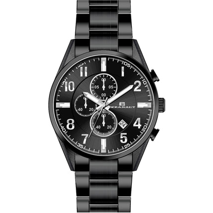 Oceanaut Men's Watch - Escapade Black Dial Plated Stainless Steel Bracelet | OC5858 ,