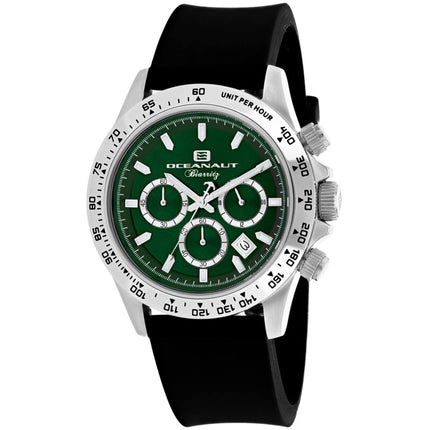 Oceanaut Men's Watch - Biarritz Quartz Green Dial Black Rubber Strap | OC6112R ,