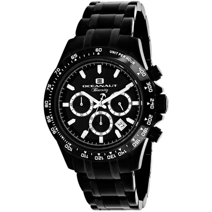 Oceanaut Men's Watch - Biarritz Black Dial Plated Stainless Steel Bracelet | OC6114 ,