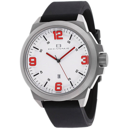 Oceanaut Men's Watch - Armada Quartz Silver Tone Case White Dial Strap | OC7115 ,