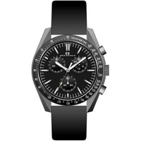 Oceanaut Men's Watch - Orbit Quartz Gunmetal Case Black Dial Leather Strap | OC7580 ,