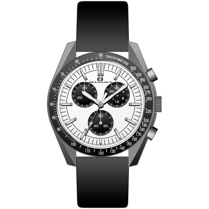 Oceanaut Men's Watch - Orbit Quartz Gunmetal Case White Dial Leather Strap | OC7582 ,