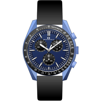 Oceanaut Men's Watch - Orbit Quartz Blue Dial Black Leather Strap | OC7583 ,