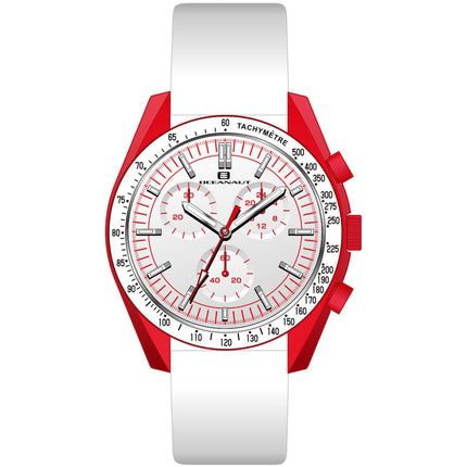Oceanaut Men's Watch - Orbit Quartz Red Case White Dial Leather Strap | OC7587 ,