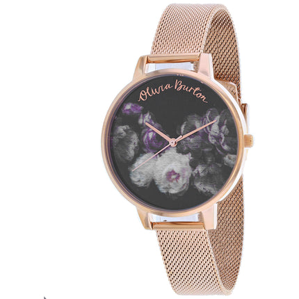 Olivia Burton Women's Watch - Fine Art Black, White Dial Bracelet | OB16WG22 ,