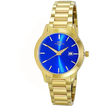 Oniss Women's Watch - Royal Blue Dial Plated Stainless Steel Bracelet | ON4441-LGBU ,