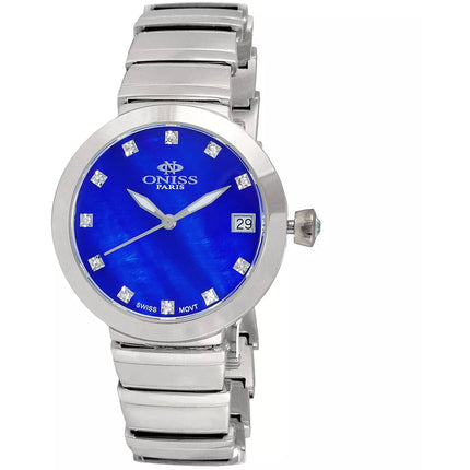 Oniss Women's Watch - Prima Blue Dial Plated Steel Bracelet | ON5559-40_IPBU ,