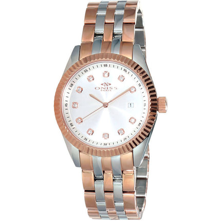Oniss Women's Watch - Royale Silver Dial Plated Steel Bracelet | ON6669-L2TSV ,